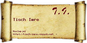 Tisch Imre névjegykártya